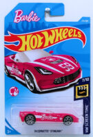 Hot Wheels - 14 Corvette Stingray Convertible (FJW39) Barbie [Bad Card]