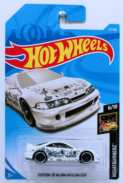 Hot Wheels Custom ’01 Acura Integra Gsr Fyd03 White Crazy 4 Diecasts