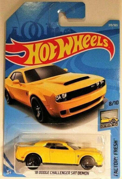 Hot Wheels – '18 Dodge Challenger SRT Demon (FJV76) – Yellow