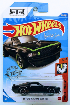 Hot Wheels – ’69 Ford Mustang Boss 302 (GHD06) – Black – Crazy 4 Diecasts