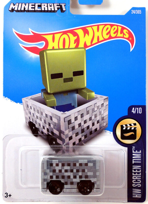 Hot Wheels – Minecart (DTX32) Minecraft – Crazy 4 Diecasts