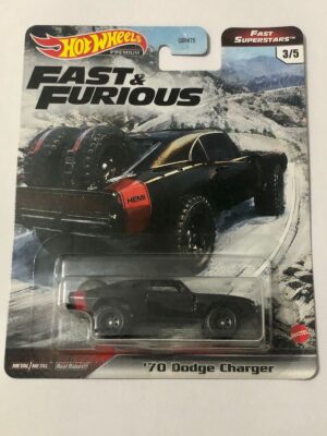 Hot Wheels Premium - Fast & Furious - Fast Superstars - '70 Dodge Charger (Off-Road Custom) - Black - (GRL83) - Image 2