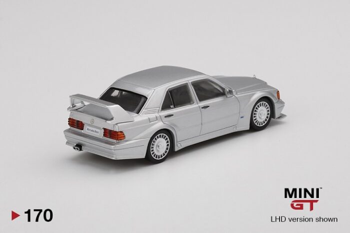 Mini GT - Mercedes Benz 190E 2.5-17 Evo II Silver LHD - Image 3