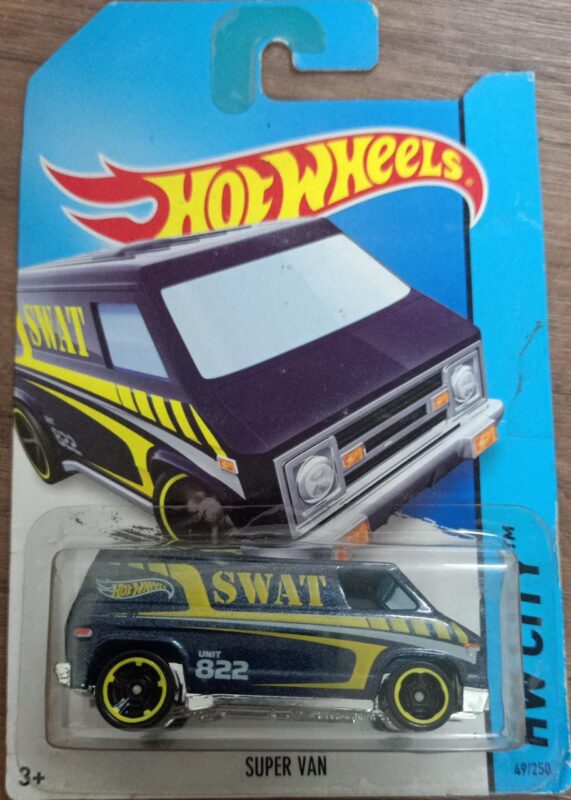 Hot Wheels – Super Van – (BFC64) – Dark Blue – SWAT – Crazy 4 Diecasts