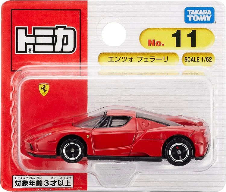 Japan Import] Tomica #11 – Ferrari Enzo – Red (Takara1:64) Blister