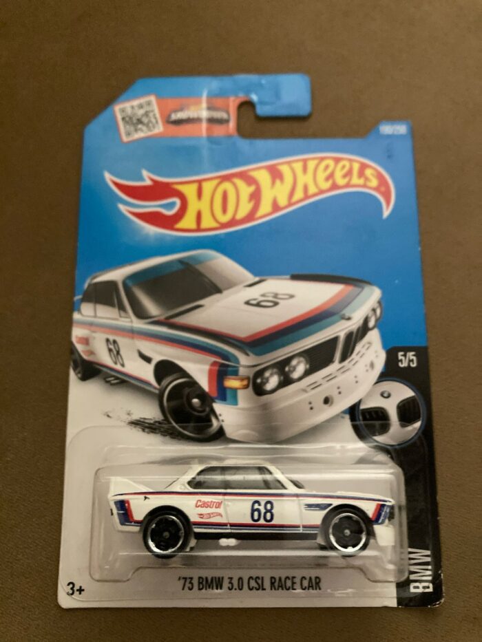 73 BMW 3.0 CSL Race Car - White-DHP29 Hot Wheels BMW 3.0 CSL Race Car 73 (DHP29) - Image 2