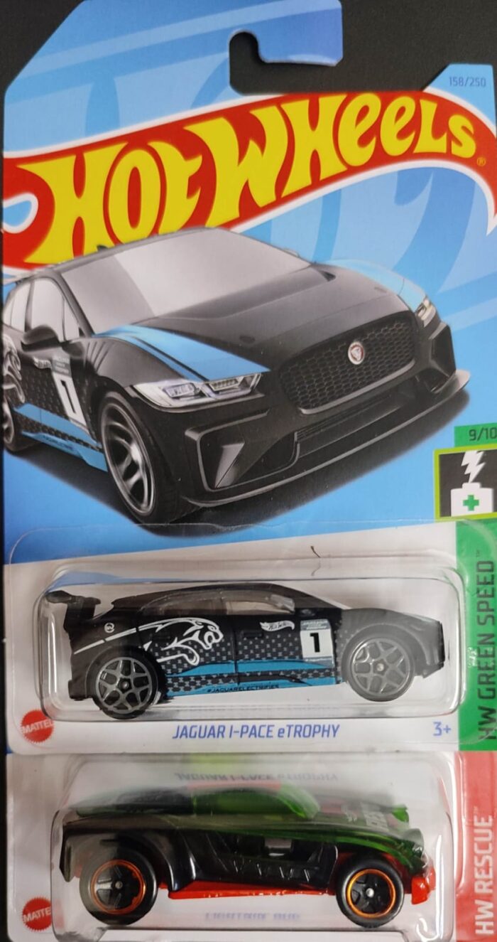 Hot Wheels Combo - Jaguar I-Pace eTrophy & Lightnin Bug. - Image 1