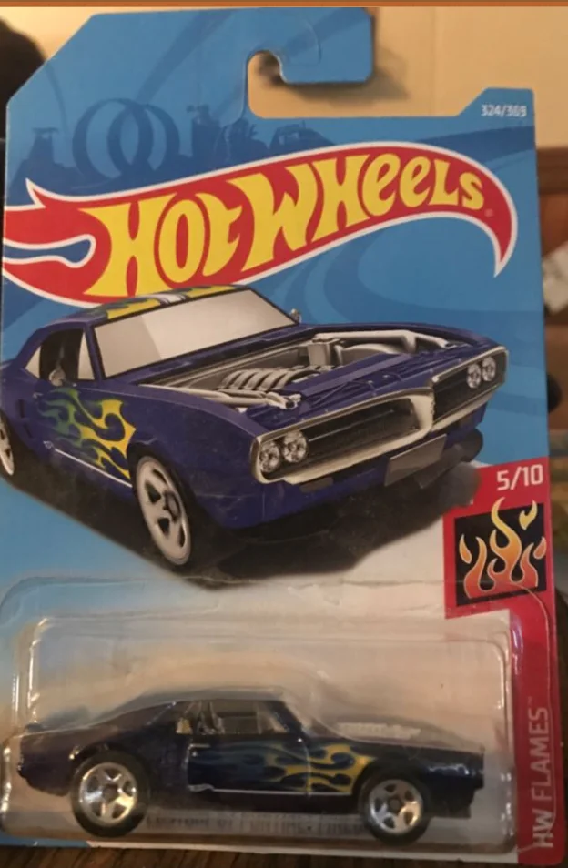 Hot Wheels Custom 67 Pontiac Firebird Blue Flames - FJY60 - Image 1