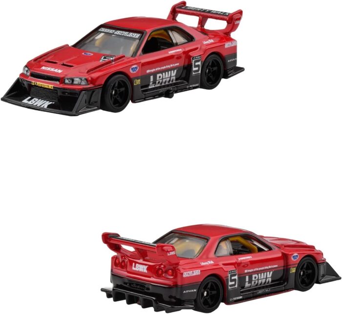 [Imported] Hot Wheels Premium 2 Pack Nissan Skyline Silhouette & LB-ER34 Super Silhouette HKF49 - Image 2