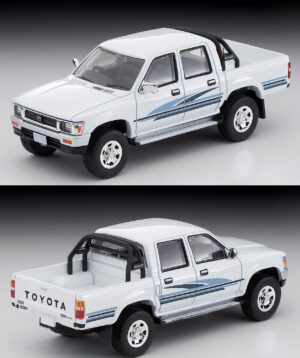 [Japan import] Tomica Limited Vintage Neo - 1/64 LV-N256b Toyota Hilux 4WD Pickup Double Cab SSR White 91 - Image 3