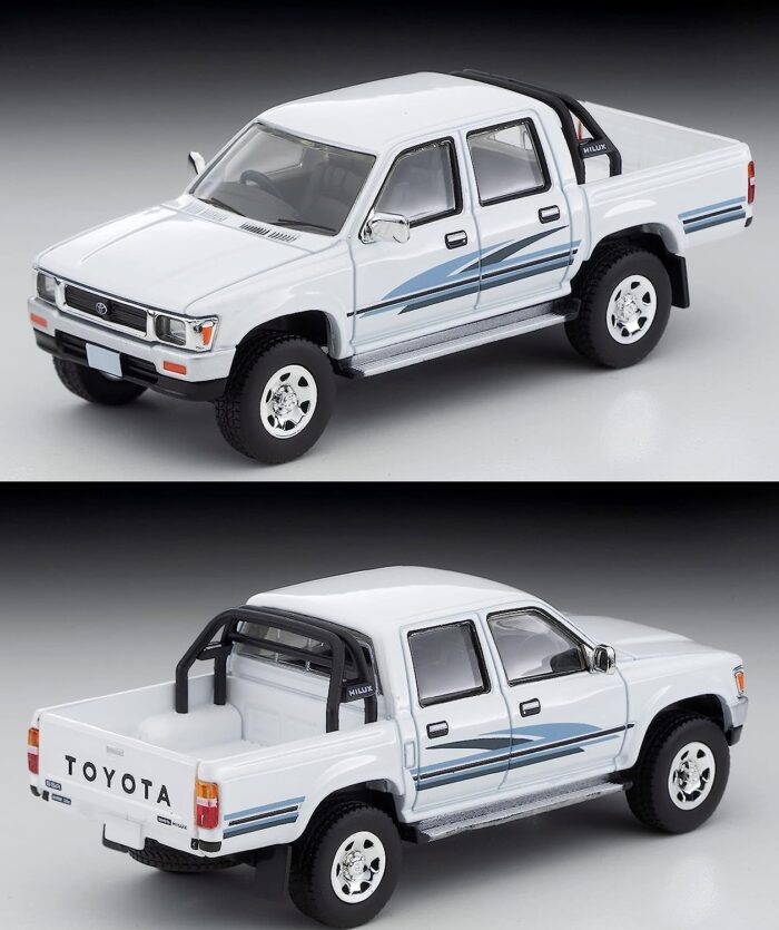 [Japan import] Tomica Limited Vintage Neo - 1/64 LV-N256b Toyota Hilux 4WD Pickup Double Cab SSR White 91 - Image 3