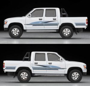 [Japan import] Tomica Limited Vintage Neo - 1/64 LV-N256b Toyota Hilux 4WD Pickup Double Cab SSR White 91 - Image 4