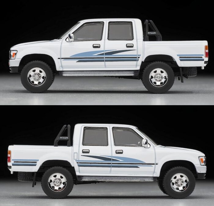 [Japan import] Tomica Limited Vintage Neo - 1/64 LV-N256b Toyota Hilux 4WD Pickup Double Cab SSR White 91 - Image 4