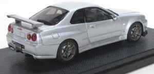 EBBRO NISSAN SKYLINE GT-R R34 Vspec 2 Silver 1:43 Scale - Image 6