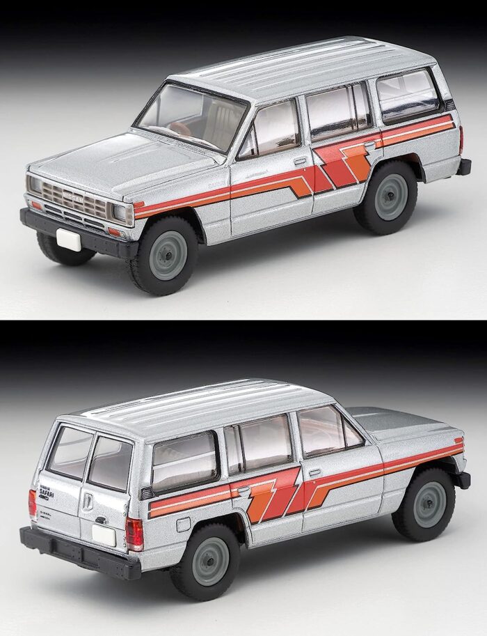 Tomica Limited Vintage Neo 1/64 LV-N109d Nissan Safari Extra Van DX Silver/Stripe - Image 3
