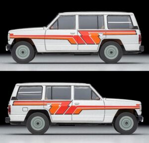 Tomica Limited Vintage Neo 1/64 LV-N109d Nissan Safari Extra Van DX Silver/Stripe - Image 4