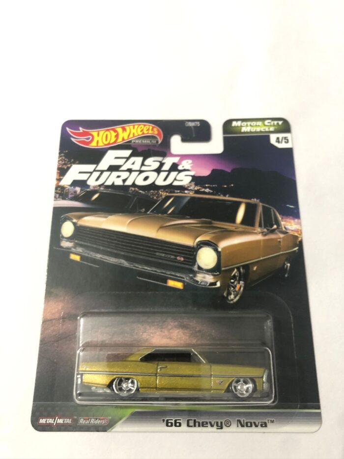 Hot Wheels - Fast & Furious - 66 Chevy Nova - Motor City Muscle - Golden - GJR72 - Image 2