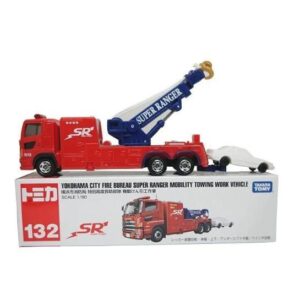 Tomica Long #132 - Yokohama City Fire Marshal's Office Special Advanced Rescue Forces Tow Truck. [Imported]