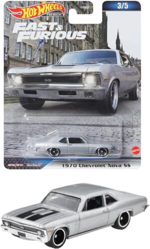 Hot Wheels Fast and Furious – 1970 Chevrolet Nova SS – HNW54 – Grey-Silver  – Crazy 4 Diecasts