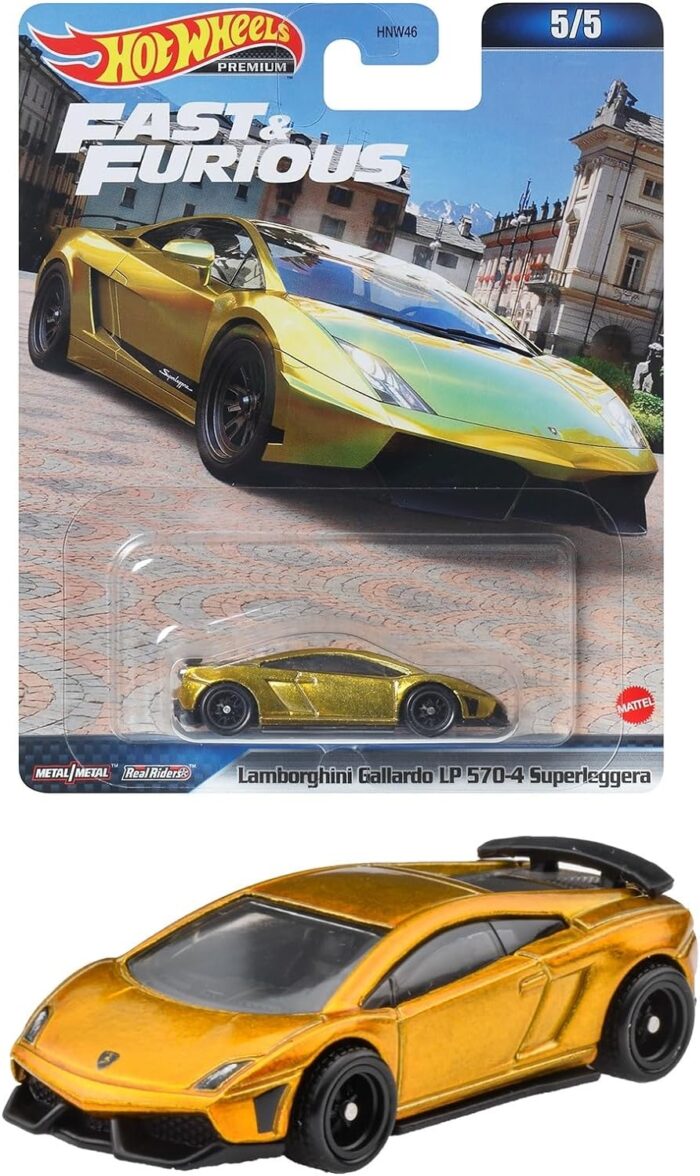 Hot Wheels Fast and Furious - Lamborghini Gallardo LP 570-4 Superleggera - HMG52 - Golden - Image 4