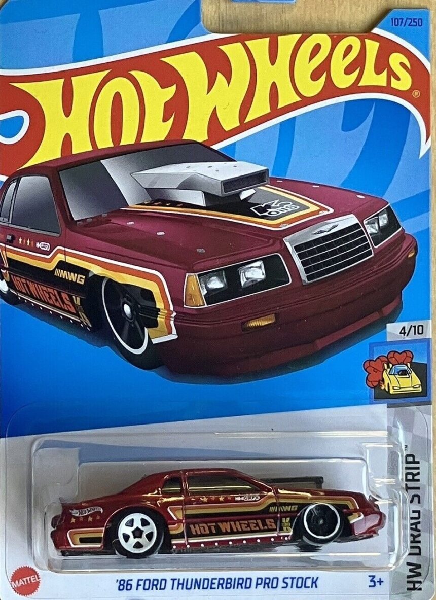 Hot Wheels – Ford Thunderbird Pro Stock 86 (HKK03). – Crazy 4 Diecasts