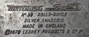 Matchbox Superfast (Lesney) - Rolls Royce Silver Shadow II (Pre-Owned). - Image 2