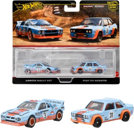 Hot Wheels Premium 2 Pack - Lancia Rally 037 & Fiat 131 Abarth (HRR81) [Imported].