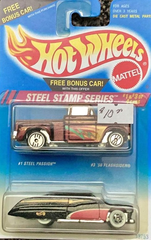 Image Hot Wheels Steel Stamp Series - Steel Passion & 56 Flashsider (13753). - Image 1