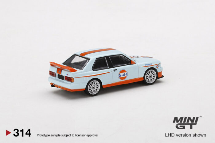 MINI GT - BMW M3 (E30) Gulf (LHD) U.S. Limited - MiJo Exclusive - Image 3