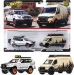 Hot Wheels Premium 2Pack - Mercedes Benz Sprinter Tourer & '05 Toyota Land Cruiser Prado [Imported - Blister Cracked].
