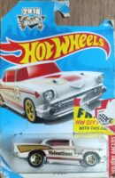 57 Chevy - White - 2018 Valentines Special Version ***Bad Card*** - FJW21 (Copy)