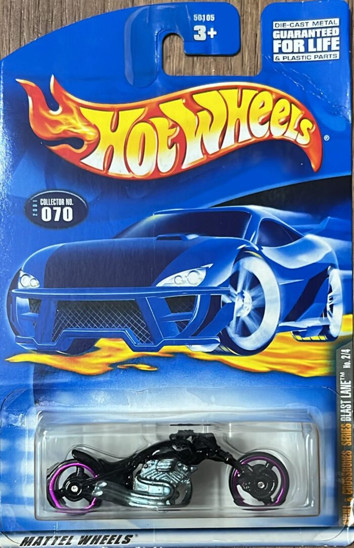 Hot Wheels - Blast lane Bike Black (50105) [Vintage - US Card]. - Image 1