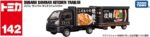 Tomica Long # 142 - Subaru Sambar Kitchen Trailer [Imported].