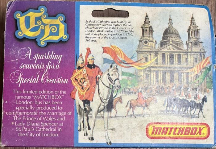 Matchbox Lesney - London Double Decker Bus (KRW15) [The Royal Wedding Commemorative] 1:43 Scale. - Image 2