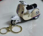 Vespa Scooter Look alike Key chain - White.