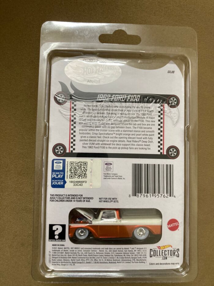 Hot Wheels RLC - 1962 Ford F100 - GXJ18 - Serial# 12582/25000 - Image 2