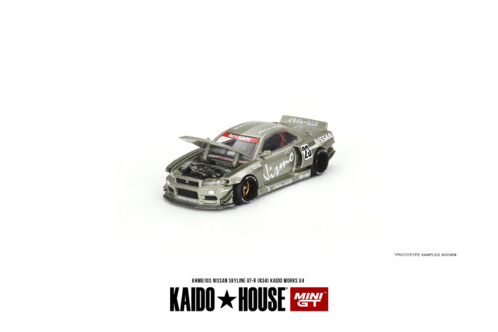 KAIDO HOUSE - Nissan Skyline GT-R (R34) Kaido Works V4 - Millenium Jade - Unsealed Mint - Image 6