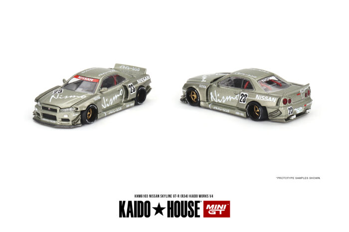 KAIDO HOUSE - Nissan Skyline GT-R (R34) Kaido Works V4 - Millenium Jade - Unsealed Mint - Image 1
