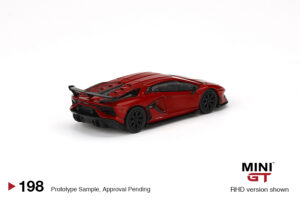 MINI GT - Lamborghini Aventador SVJ - Rosso Mars Red - Image 3