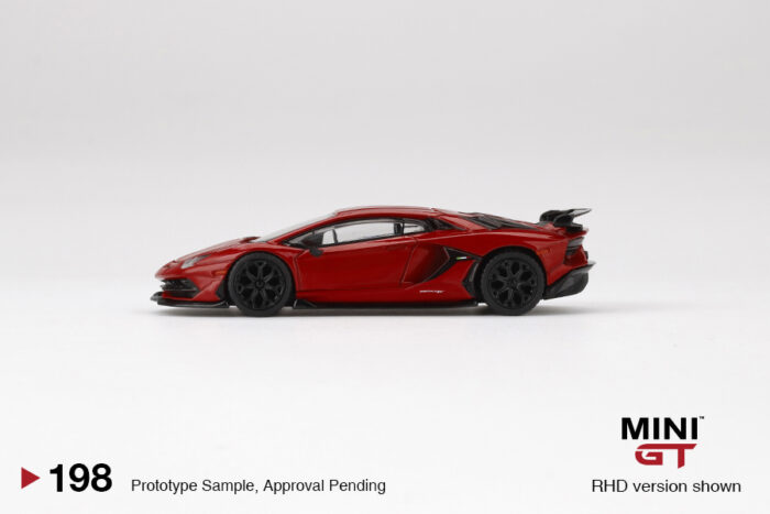 MINI GT - Lamborghini Aventador SVJ - Rosso Mars Red - Image 4