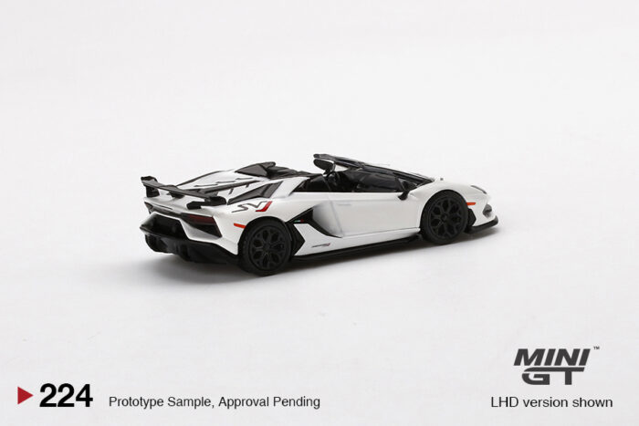 MINI GT - Lamborghini Aventador SVJ Roadster - Bianco Canopus White - Image 3