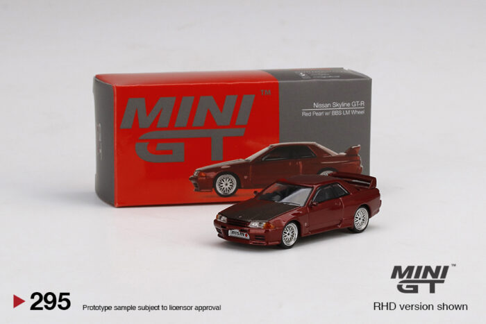 Mini GT - Nissan Skyline GT-R (BCNR32) - Red Pearl w/ BBS LM Wheel - Unsealed Mint Condition - Image 1