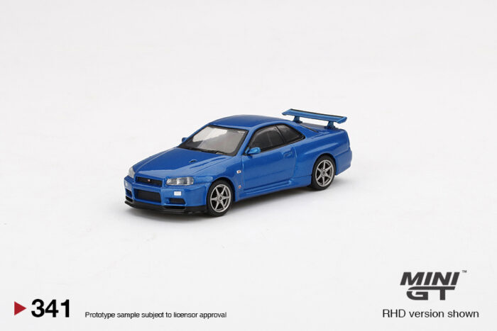 MINI GT - Nissan Skyline GT-R (R34) - Bayside Blue - Unsealed Mint Condition - Image 2