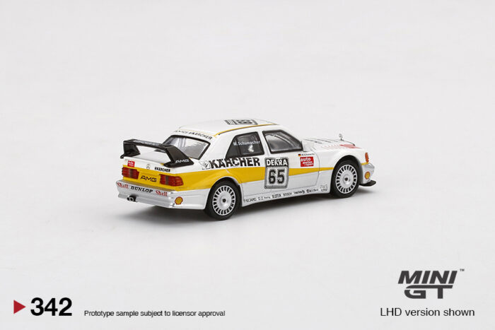 MINI GT - Mercedes-Benz 190E 2.5-16 Evo II #65 - AMG Motorenbau 1990 DTM White - Image 3