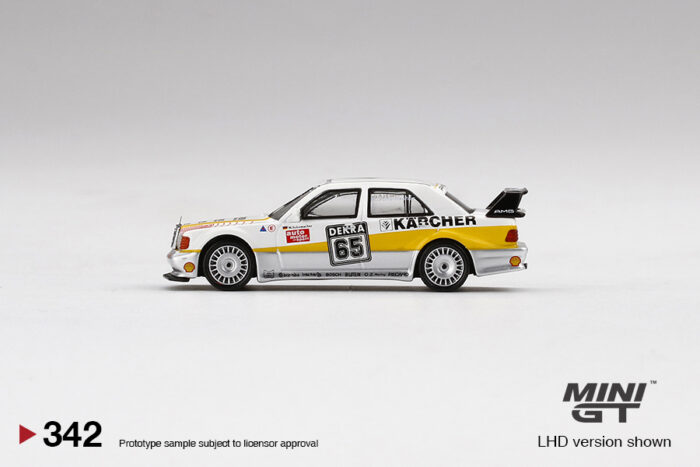 MINI GT - Mercedes-Benz 190E 2.5-16 Evo II #65 - AMG Motorenbau 1990 DTM White - Image 4