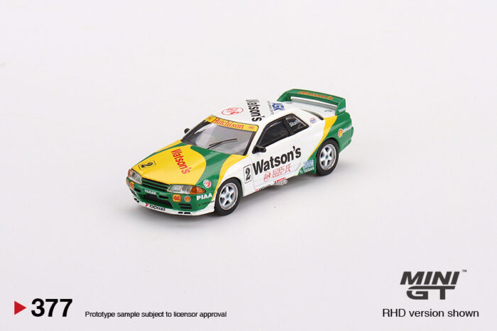 MINI GT - Nissan Skyline GT-R (BCNR32) Gr. A #12 - 1991 Macau GP Watson's Livery - Image 2
