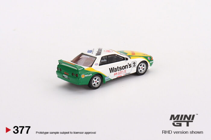 MINI GT - Nissan Skyline GT-R (BCNR32) Gr. A #12 - 1991 Macau GP Watson's Livery - Image 3