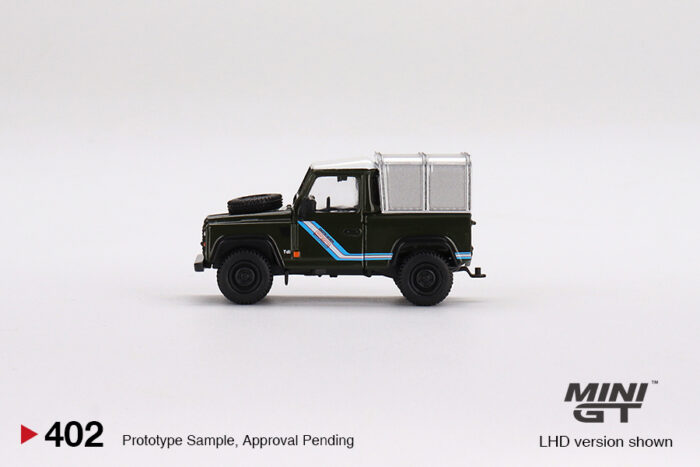 MINI GT - Land Rover Defender 90 Pickup - Bronze Green - Image 4