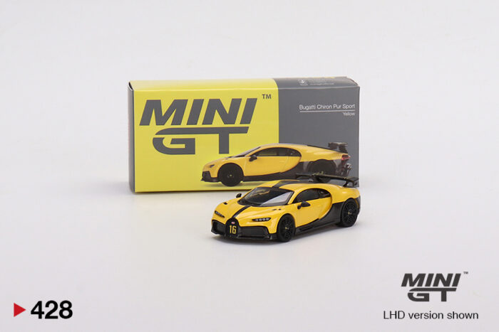MINI GT - Bugatti Chiron Pur Sport - Yellow - Image 1