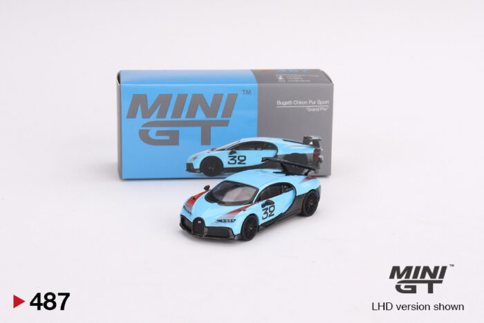 MINI GT - Bugatti Chiron Pur Sport - Grand Prix Blue - Image 1